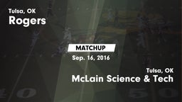 Matchup: Rogers  vs. McLain Science & Tech  2016