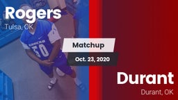 Matchup: Rogers  vs. Durant  2020
