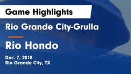 Rio Grande City-Grulla  vs Rio Hondo  Game Highlights - Dec. 7, 2018