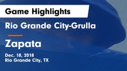 Rio Grande City-Grulla  vs Zapata  Game Highlights - Dec. 18, 2018
