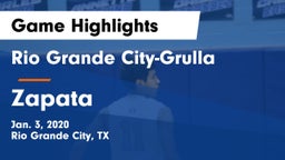 Rio Grande City-Grulla  vs Zapata  Game Highlights - Jan. 3, 2020