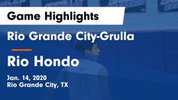 Rio Grande City-Grulla  vs Rio Hondo  Game Highlights - Jan. 14, 2020