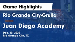 Rio Grande City-Grulla  vs Juan Diego Academy Game Highlights - Dec. 10, 2020