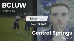 Matchup: BCLUW vs. Central Springs  2017