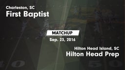 Matchup: First Baptist vs. Hilton Head Prep  2016
