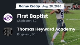 Recap: First Baptist  vs. Thomas Heyward Academy  2020