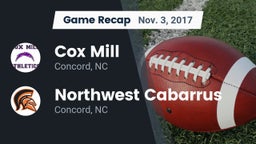 Recap: Cox Mill  vs. Northwest Cabarrus  2017