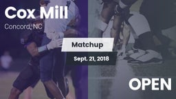 Matchup: Cox Mill vs. OPEN 2018