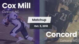 Matchup: Cox Mill vs. Concord  2018