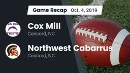 Recap: Cox Mill  vs. Northwest Cabarrus  2019