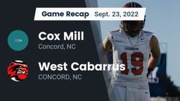 Recap: Cox Mill  vs. West Cabarrus  2022