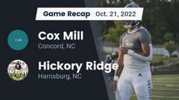 Recap: Cox Mill  vs. Hickory Ridge  2022