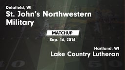 Matchup: St. John's Northwest vs. Lake Country Lutheran  2016