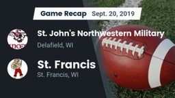 Recap: St. John's Northwestern Military  vs. St. Francis  2019