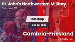 Matchup: St. John's Northwest vs. Cambria-Friesland  2020