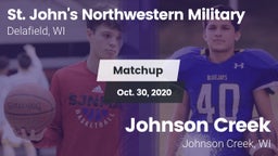 Matchup: St. John's Northwest vs. Johnson Creek  2020