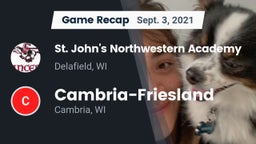 Recap: St. John's Northwestern Academy vs. Cambria-Friesland  2021