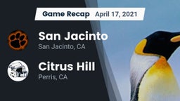Recap: San Jacinto  vs. Citrus Hill  2021