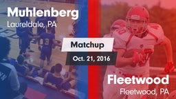 Matchup: Muhlenberg vs. Fleetwood  2016