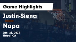 Justin-Siena  vs Napa  Game Highlights - Jan. 28, 2023