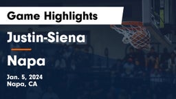 Justin-Siena  vs Napa  Game Highlights - Jan. 5, 2024