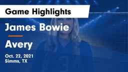James Bowie  vs Avery  Game Highlights - Oct. 22, 2021