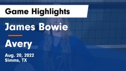 James Bowie  vs Avery  Game Highlights - Aug. 20, 2022