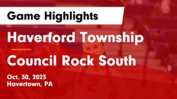 Haverford Township  vs Council Rock South  Game Highlights - Oct. 30, 2023