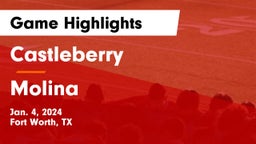 Castleberry  vs Molina  Game Highlights - Jan. 4, 2024