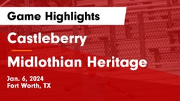 Castleberry  vs Midlothian Heritage  Game Highlights - Jan. 6, 2024