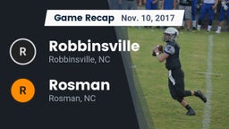 Recap: Robbinsville  vs. Rosman  2017