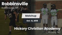 Matchup: Robbinsville vs. Hickory Christian Academy  2018