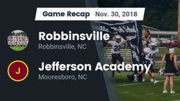 Recap: Robbinsville  vs. Jefferson Academy  2018