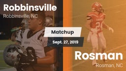Matchup: Robbinsville vs. Rosman  2019