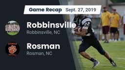 Recap: Robbinsville  vs. Rosman  2019
