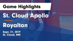 St. Cloud Apollo  vs Royalton  Game Highlights - Sept. 21, 2019