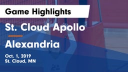 St. Cloud Apollo  vs Alexandria  Game Highlights - Oct. 1, 2019