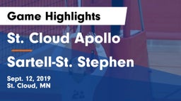St. Cloud Apollo  vs Sartell-St. Stephen  Game Highlights - Sept. 12, 2019