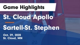 St. Cloud Apollo  vs Sartell-St. Stephen  Game Highlights - Oct. 29, 2020