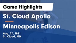 St. Cloud Apollo  vs Minneapolis Edison  Game Highlights - Aug. 27, 2021