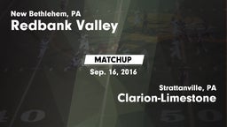 Matchup: Redbank Valley vs. Clarion-Limestone  2016