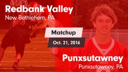 Matchup: Redbank Valley vs. Punxsutawney  2016