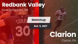 Matchup: Redbank Valley vs. Clarion  2017