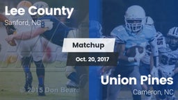 Matchup: Lee vs. Union Pines  2017