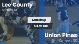 Matchup: Lee vs. Union Pines  2018