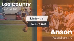 Matchup: Lee vs. Anson  2019