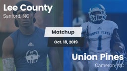 Matchup: Lee vs. Union Pines  2019