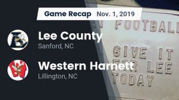 Recap: Lee County  vs. Western Harnett  2019