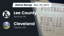 Recap: Lee County  vs. Cleveland  2019
