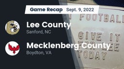 Recap: Lee County  vs. Mecklenberg County  2022
